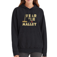 Funny Croquet Fear The Mallet Graphic Vintage Hoodie | Artistshot