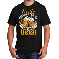 Easily Distracted By Brewing Beer Basic T-shirt | Artistshot