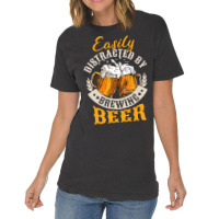 Easily Distracted By Brewing Beer Vintage T-shirt | Artistshot