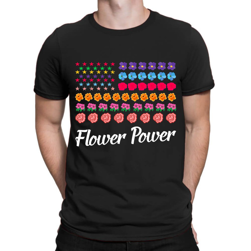 Flower Power American Flag Florist Gardener Plant  T-shirt | Artistshot