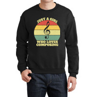 Womens Just A Girl Who Loves Composing Crewneck Sweatshirt | Artistshot