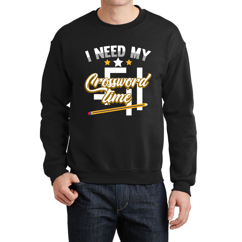 Funny Crosswords Puzzles I Need My Crossword Time  Crewneck Sweatshirt by AyderStoner | Artistshot