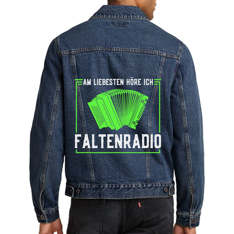 Folding Radio Styrian Harmonica Squeezing Men Denim Jacket | Artistshot