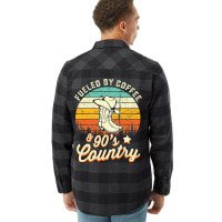 Fueled By Coffee And S Country Funny Vintage Sunse Flannel Shirt | Artistshot