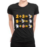 Easter Number Puzzles For Math Lessons At Easter Ladies Fitted T-shirt | Artistshot