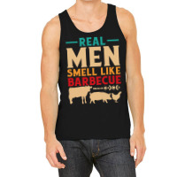 Funny Bbq Grill Grilling Smoker Real Men Smell Lik Tank Top | Artistshot