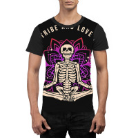 Find Your Tribe Love Them Hard Skeleton Yoga Medit Graphic T-shirt | Artistshot