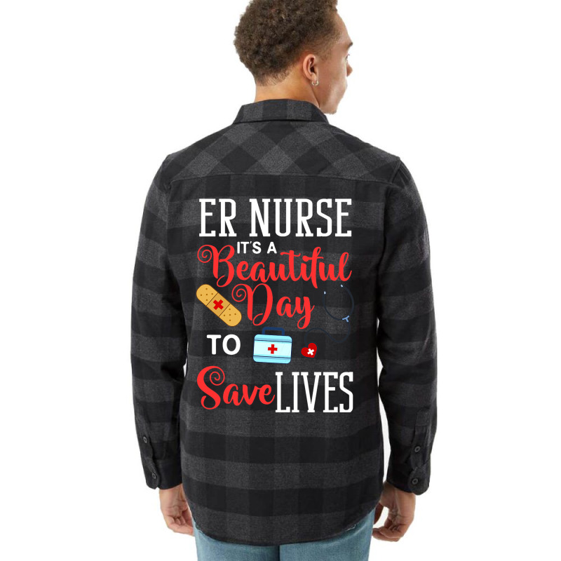 Womens Emergency Room Technician Er Nurse Hospital Flannel Shirt | Artistshot