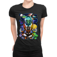 Extraterrestrial Meditating Meditation Yoga Alien Ladies Fitted T-shirt | Artistshot