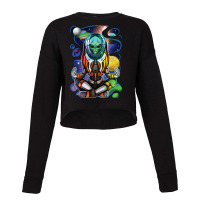 Extraterrestrial Meditating Meditation Yoga Alien Cropped Sweater | Artistshot