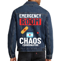 Emergency Room Technician Er Nurse Hospital Depart Men Denim Jacket | Artistshot