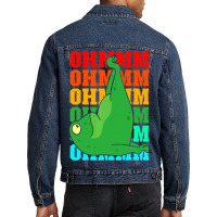 Funny Frog Yoga Animal Namaste Meditation Zen Work Men Denim Jacket | Artistshot