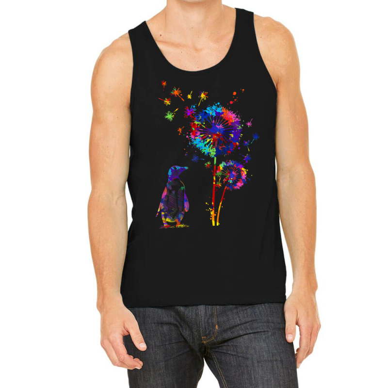 Funny Penguin Dandelion Flower Penguin Lover Water Tank Top | Artistshot