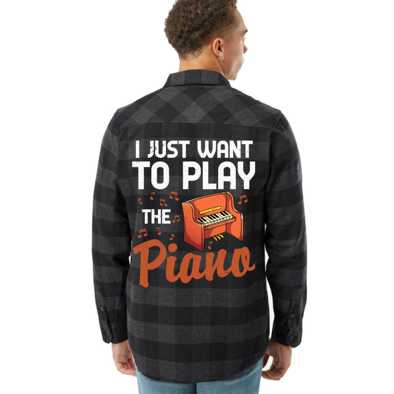 Funny Piano Player Classical Music Pianist Music N Flannel Shirt | Artistshot