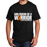 Womens Girlfriend Of A Warrior Leukemia Cancer Awa Basic T-shirt | Artistshot