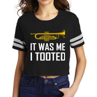 Funny Trumpet Band I Tooted Musical Instrument Jaz Scorecard Crop Tee | Artistshot