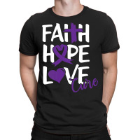 Faith Hope Love Cure Cute Pancreatic Cancer Awaren T-shirt | Artistshot