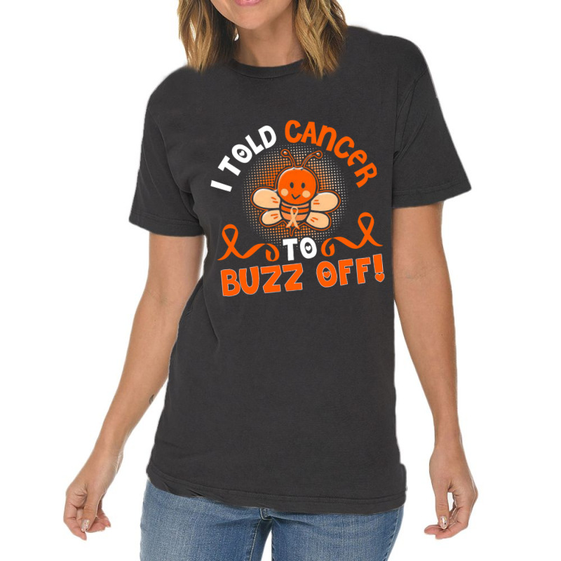 Funny Kidney Cancer Bee Buzz Off Vintage T-shirt | Artistshot