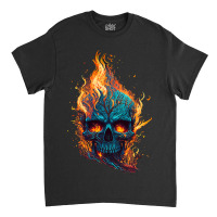 Flamming Skull Classic T-shirt | Artistshot