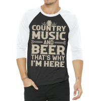 Funny Country Music Design For Men Women Country M 3/4 Sleeve Shirt | Artistshot