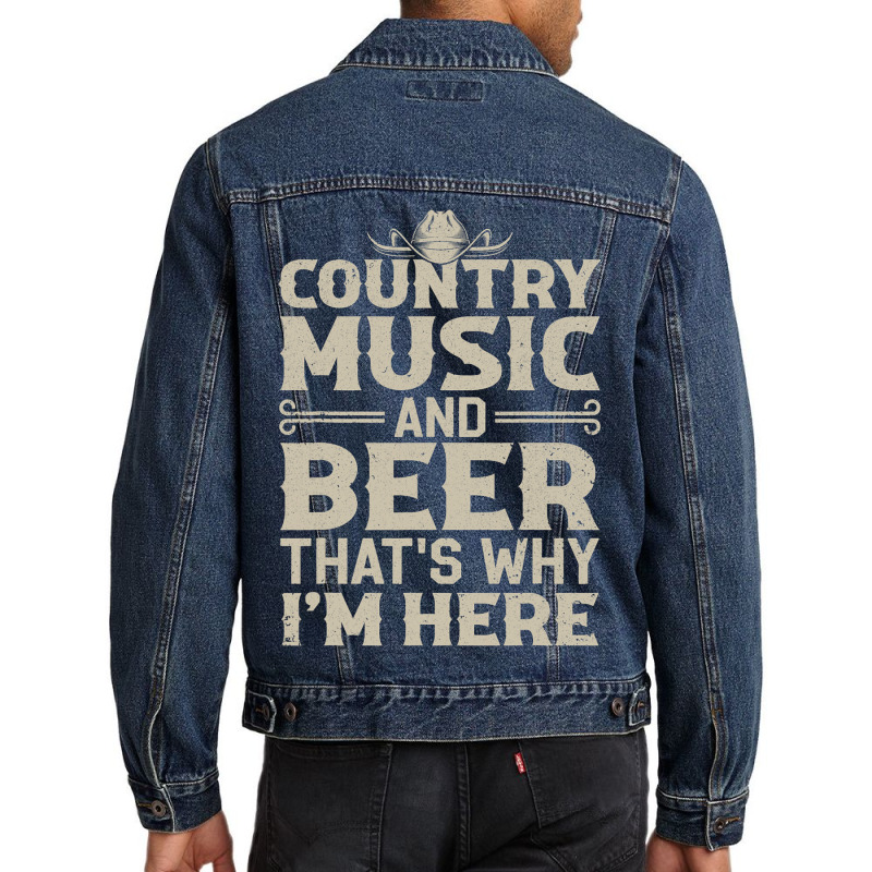 Funny Country Music Design For Men Women Country M Men Denim Jacket | Artistshot