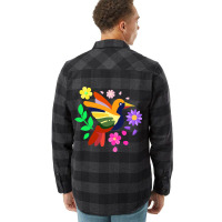 Floral Bird Otomi Mexican Embroidery Style Mexican Flannel Shirt | Artistshot