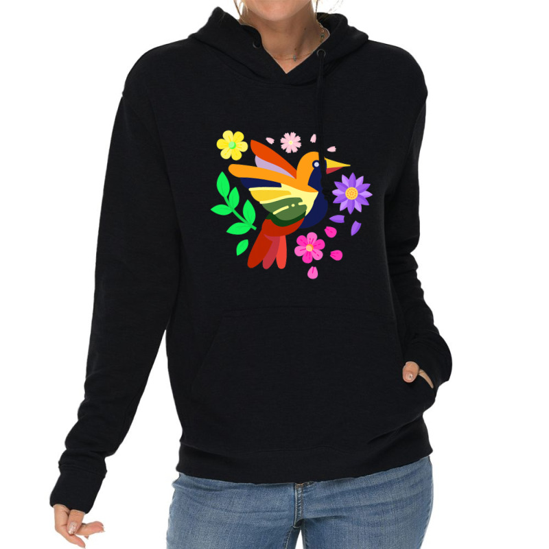 Floral Bird Otomi Mexican Embroidery Style Mexican Lightweight Hoodie | Artistshot