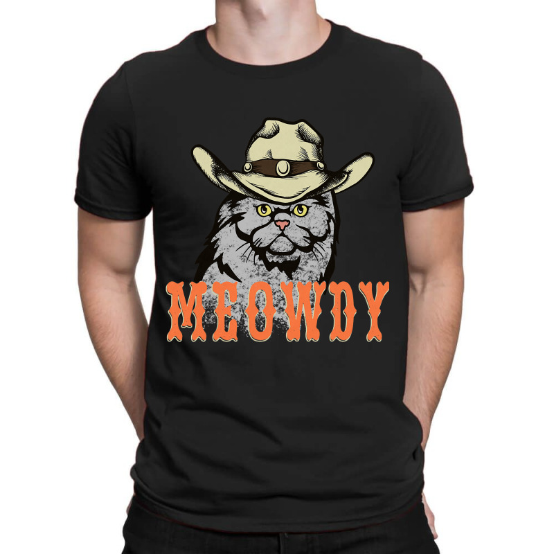 Meowdy Funny Country Music Cat Cowboy Hat Vintage T-shirt | Artistshot