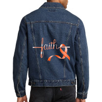 Faith In In Fight Kidney Cancer Gift Kidney Cancer Men Denim Jacket | Artistshot