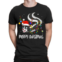 Skunks Lover Xmas Lighting Santa Hat Skunks Christ T-shirt | Artistshot