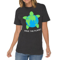 Save The Planet Turtle Ecofriendly Earth Day 21 Vintage T-shirt | Artistshot