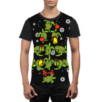 Sea Turtle Christmas Tree Animal Xmas Women Men Ki Graphic T-shirt | Artistshot