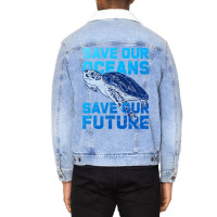 Sea Turtle Environment Nature Lover Unisex Sherpa-lined Denim Jacket | Artistshot