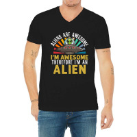 Space Abduction Vintage Ufo Alien Retro V-neck Tee | Artistshot