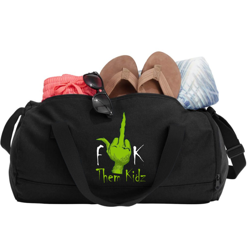 Middle Finger Them Kids Duffel Bag | Artistshot