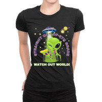 Straight Out Of 5th Grade Gradation Alien Invasion Ladies Fitted T-shirt | Artistshot