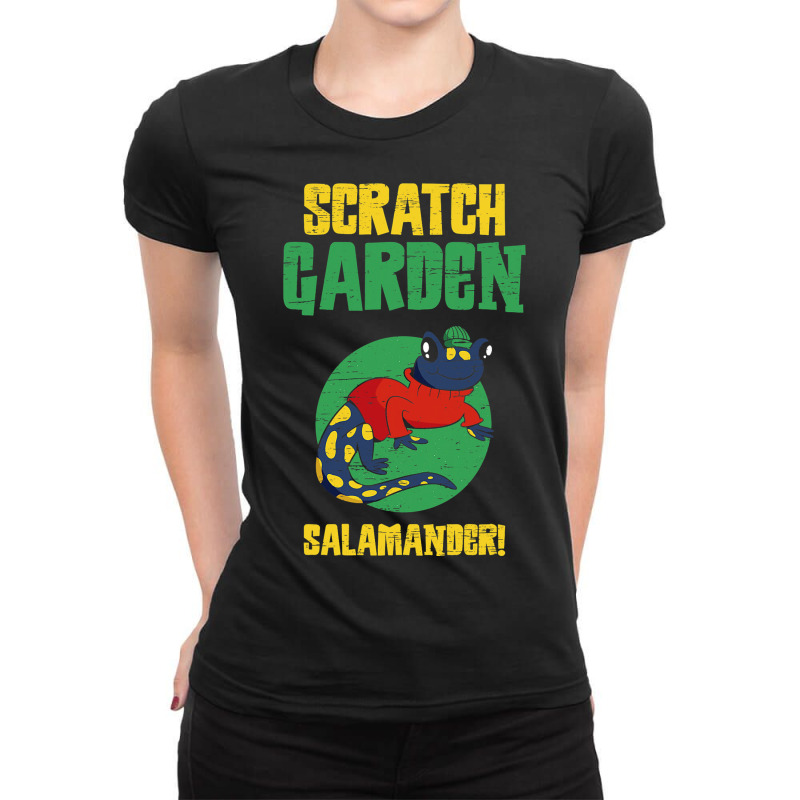 Salamander Scratch Garden Exotic Pet Amphibian Lov Ladies Fitted T-Shirt by DilynnRinker | Artistshot