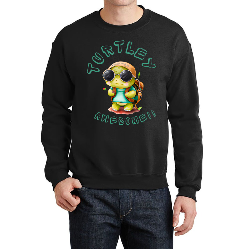 Sea Turtle Lover Kids Turtley Awesome Crewneck Sweatshirt by DilynnRinker | Artistshot