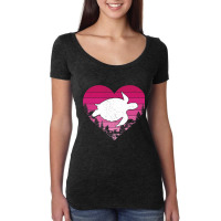 Sea Turtle Lover Retro Vintage Heart Sea Turtle Va Women's Triblend Scoop T-shirt | Artistshot