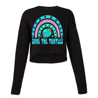 Save The Turtles Ecology Ocean Ecosystem Sea Turtl Cropped Sweater | Artistshot