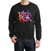 Rich Flex Paint Drip Minimalist Typography Art Crewneck Sweatshirt | Artistshot