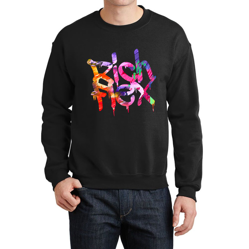 Rich Flex Paint Drip Minimalist Typography Art Crewneck Sweatshirt | Artistshot