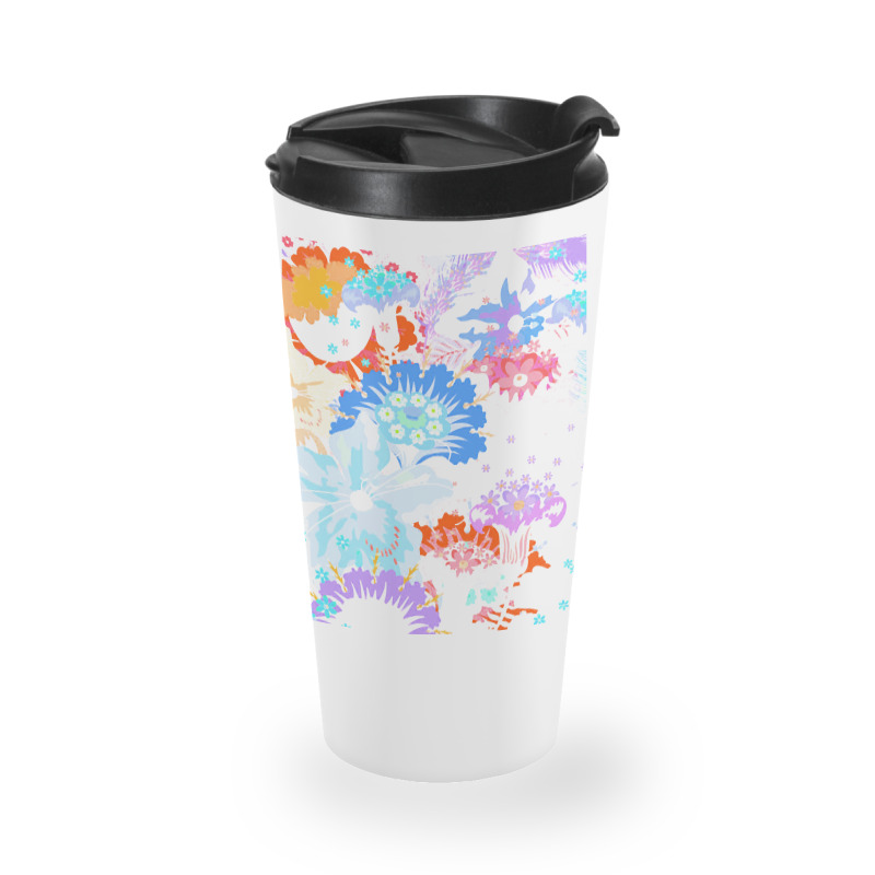 Flowers Illustration T  Shirt Sunshine Blossoms Travel Mug | Artistshot