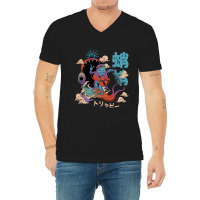 Samurai Octopus In Japanese Theme V-neck Tee | Artistshot