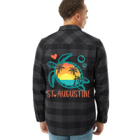 St. Augustine Florida Funny Sea Turtle Lover Gifts Flannel Shirt | Artistshot