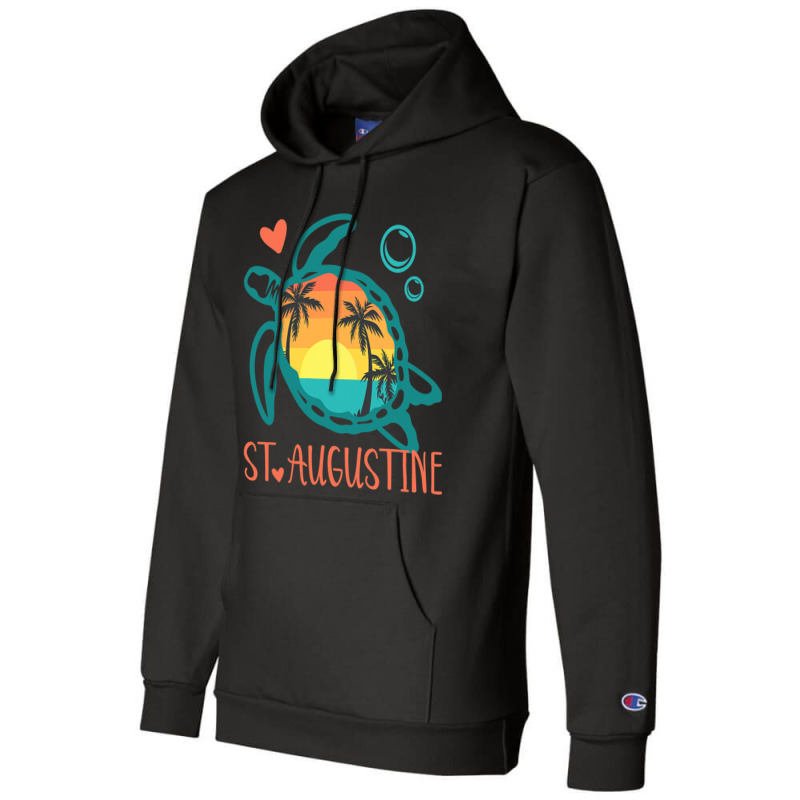 St. Augustine Florida Funny Sea Turtle Lover Gifts Champion Hoodie by KamariSalisbur | Artistshot