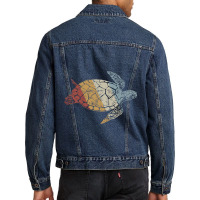 Sea Turtle Retro Style Vintage 5 5 Men Denim Jacket | Artistshot