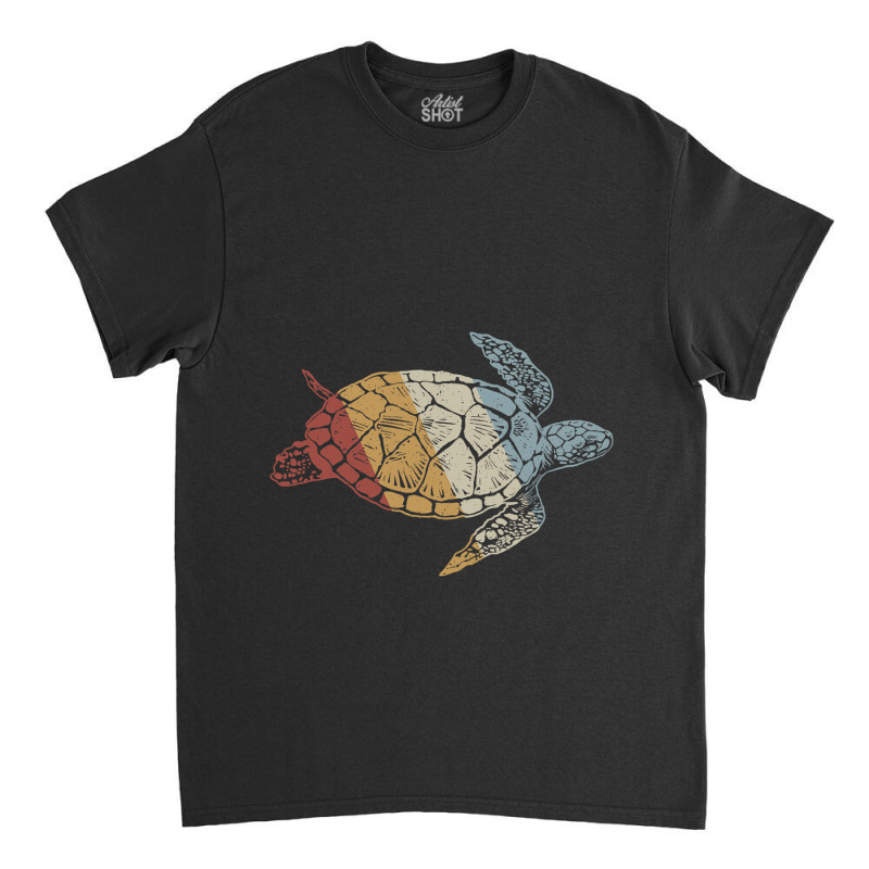 Sea Turtle Retro Style Vintage 5 5 Classic T-shirt by CalliopEasley | Artistshot