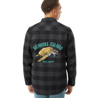 Roanoke Island North Carolina Sea Turtle Design Flannel Shirt | Artistshot