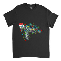 Sea Turtle Santa Gifts Christmas Pajamas Family Fu Classic T-shirt | Artistshot